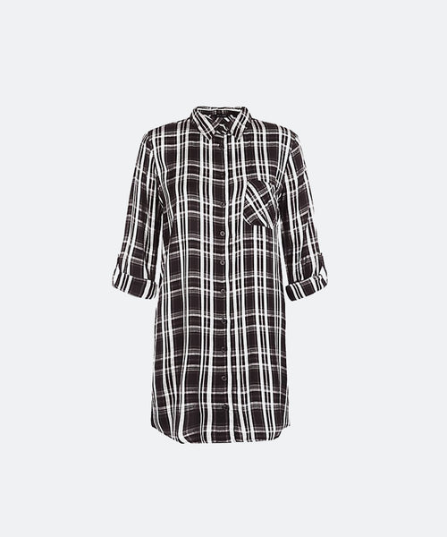 Checked Elastic Shirt